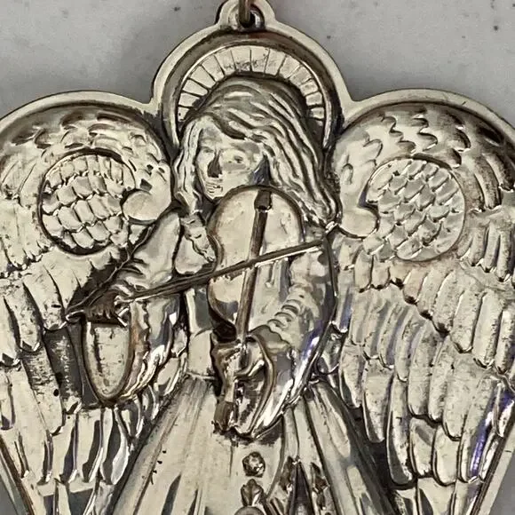 VTG Towle Sterling Silver Christmas Ornament Only Angel 1994 4th Edition 3.5” - Picture 6 of 8